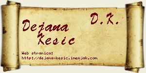 Dejana Kesić vizit kartica